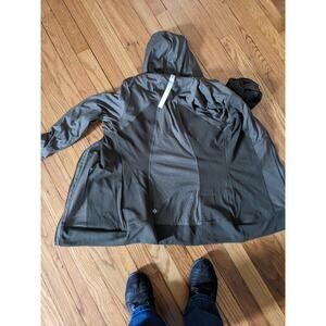 Lululemon 'dance studio'sweatshirt full zip,olive/dark green,reversible,ruching